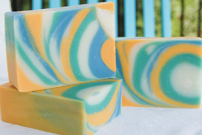 Palm Free Funnel Swirl Soap Recipe by Soap Making Essentials
