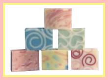 Soaps made with mica and oxides