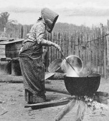 Colonial Soap Maker Boiling the Lye